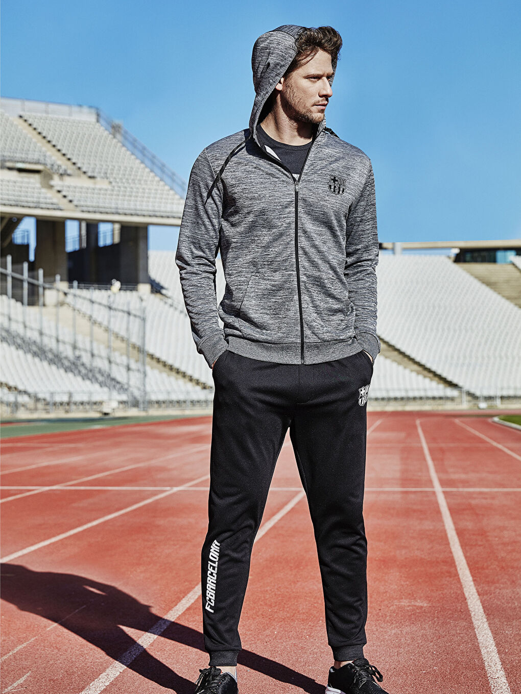 XSIDE ACTIVE Man BLACK Zip-Up Sweatshirt -7KK931Z8-381