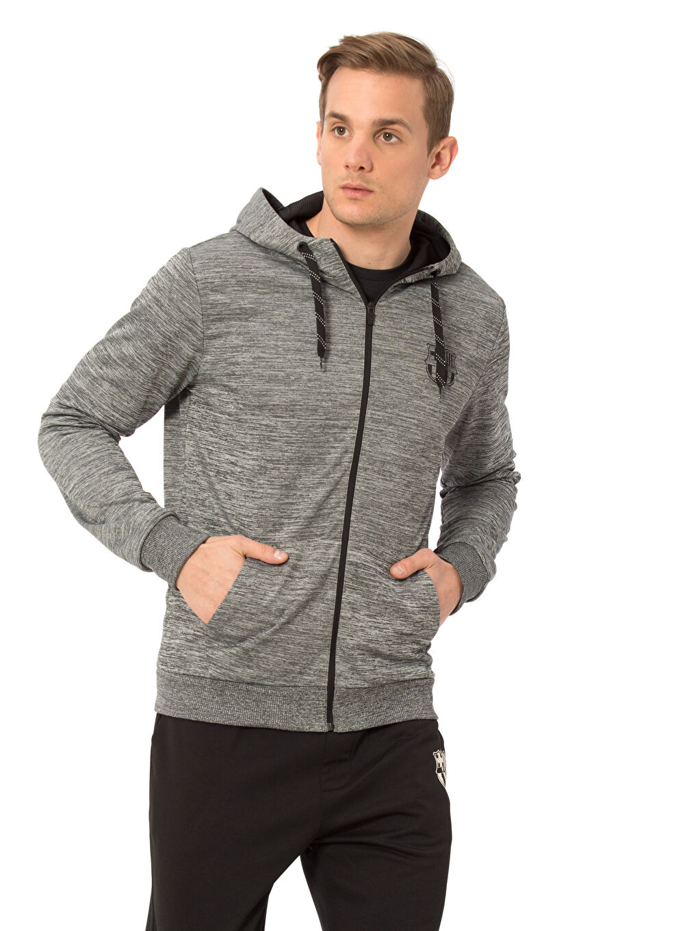 XSIDE ACTIVE Man BLACK Zip-Up Sweatshirt -7KK931Z8-381