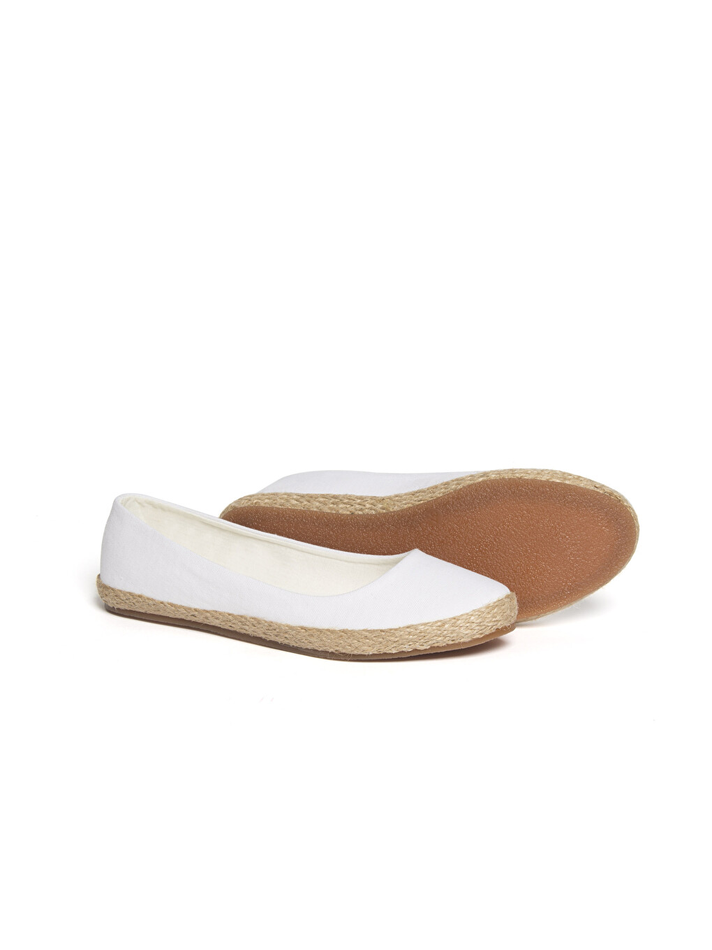 Woman White Ballet Flats-1
