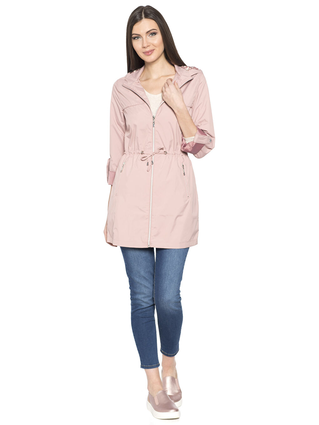 Woman PINK Raincoat-3