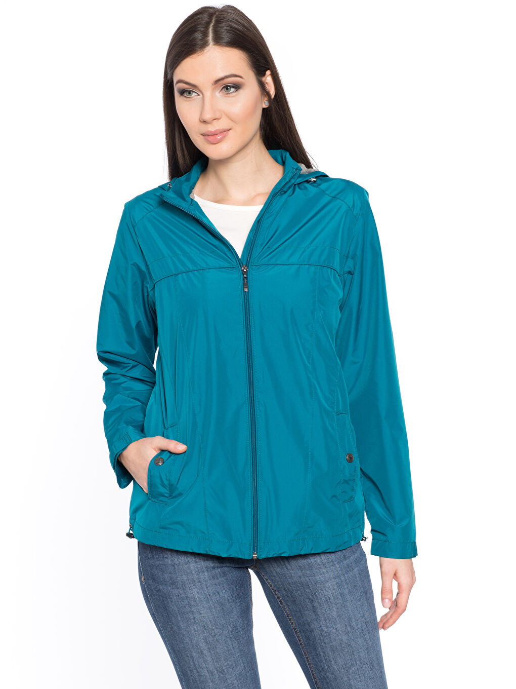Turkuaz Koyu Suyeşili Yağmurluk