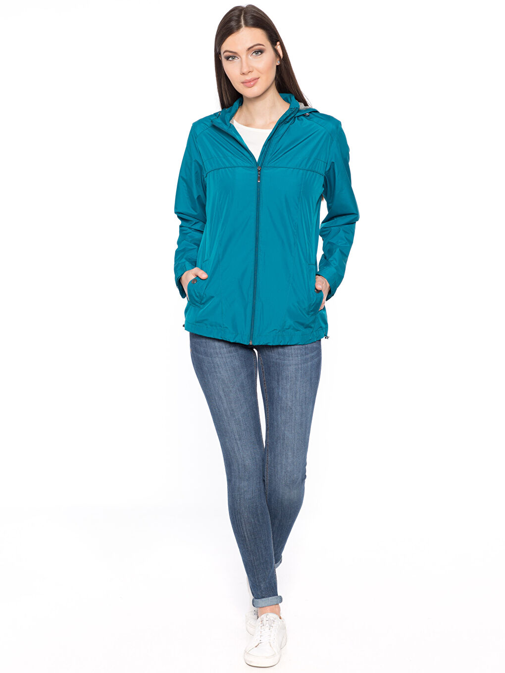 Turkuaz Koyu Suyeşili Yağmurluk-3