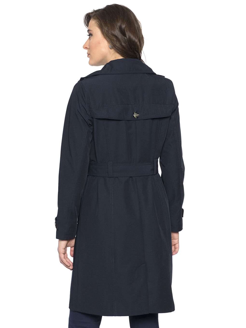 معطف المطر أزرق نساء-2