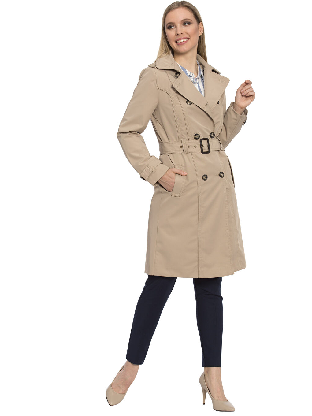 Trench-coat BEIGE Femme-3