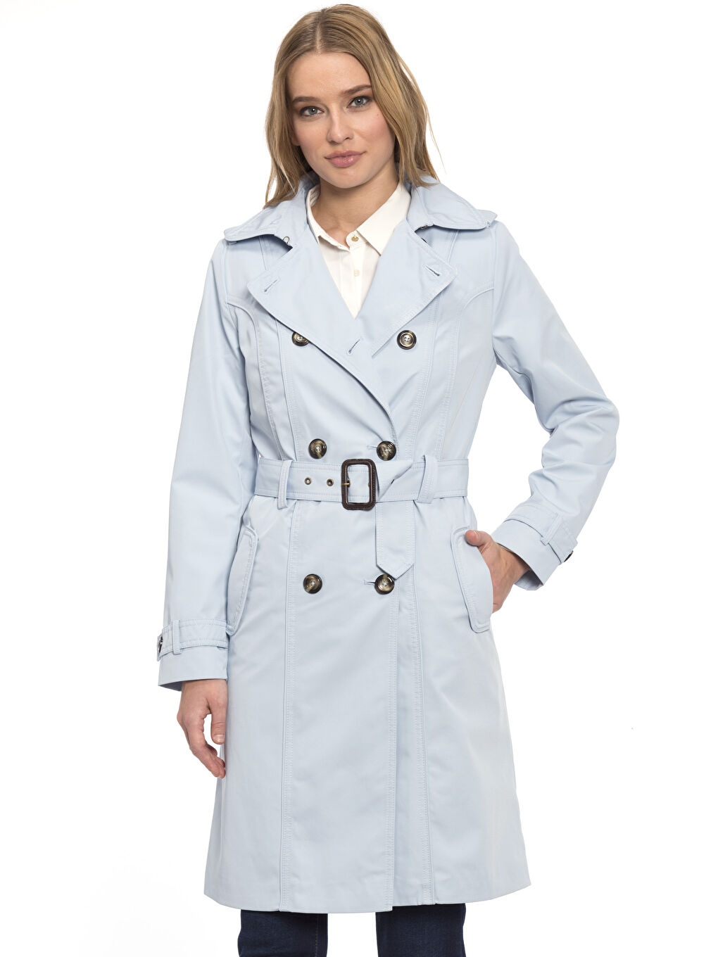 Trench-coat BLEU Femme