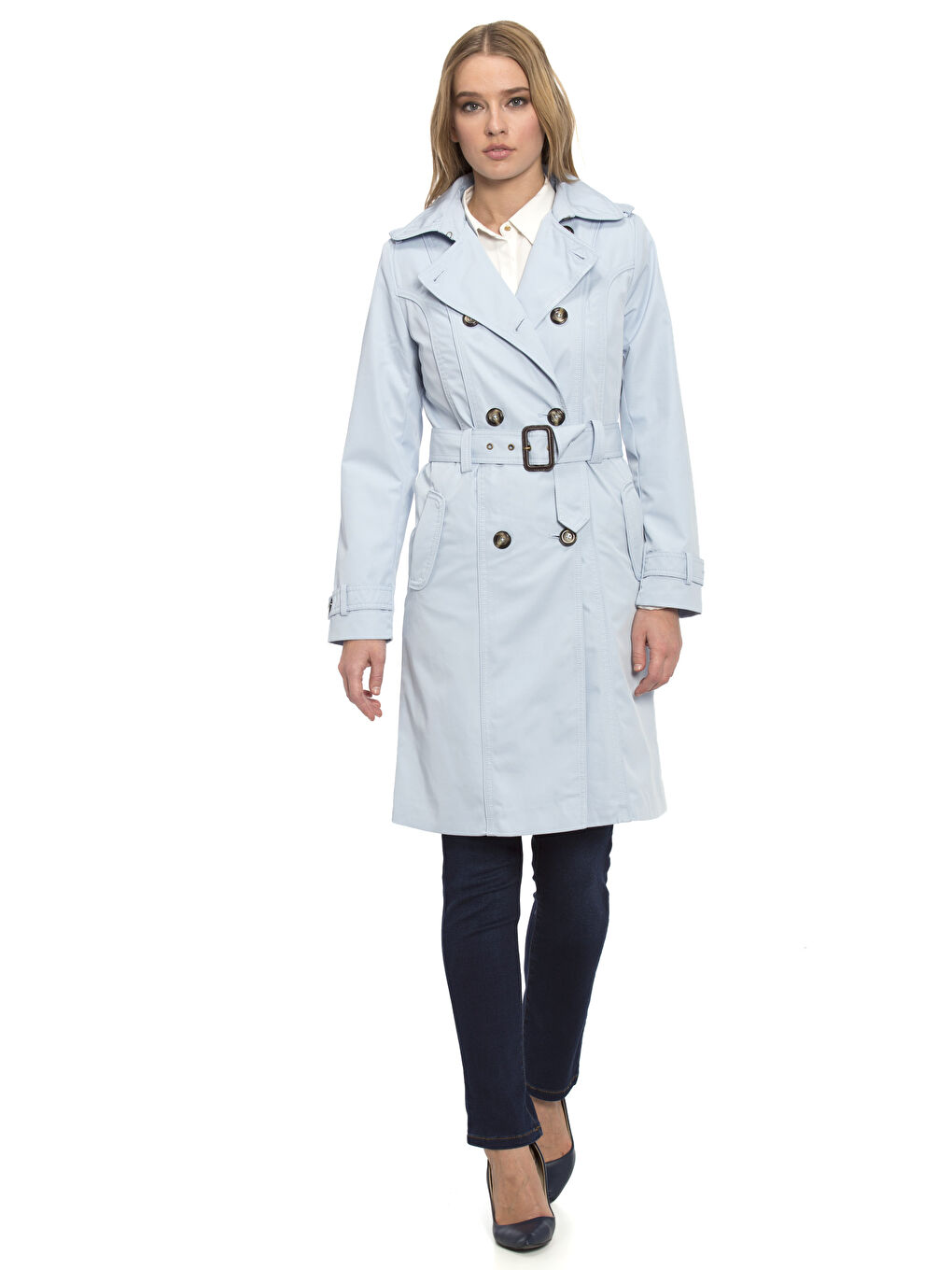 Trench-coat BLEU Femme-3