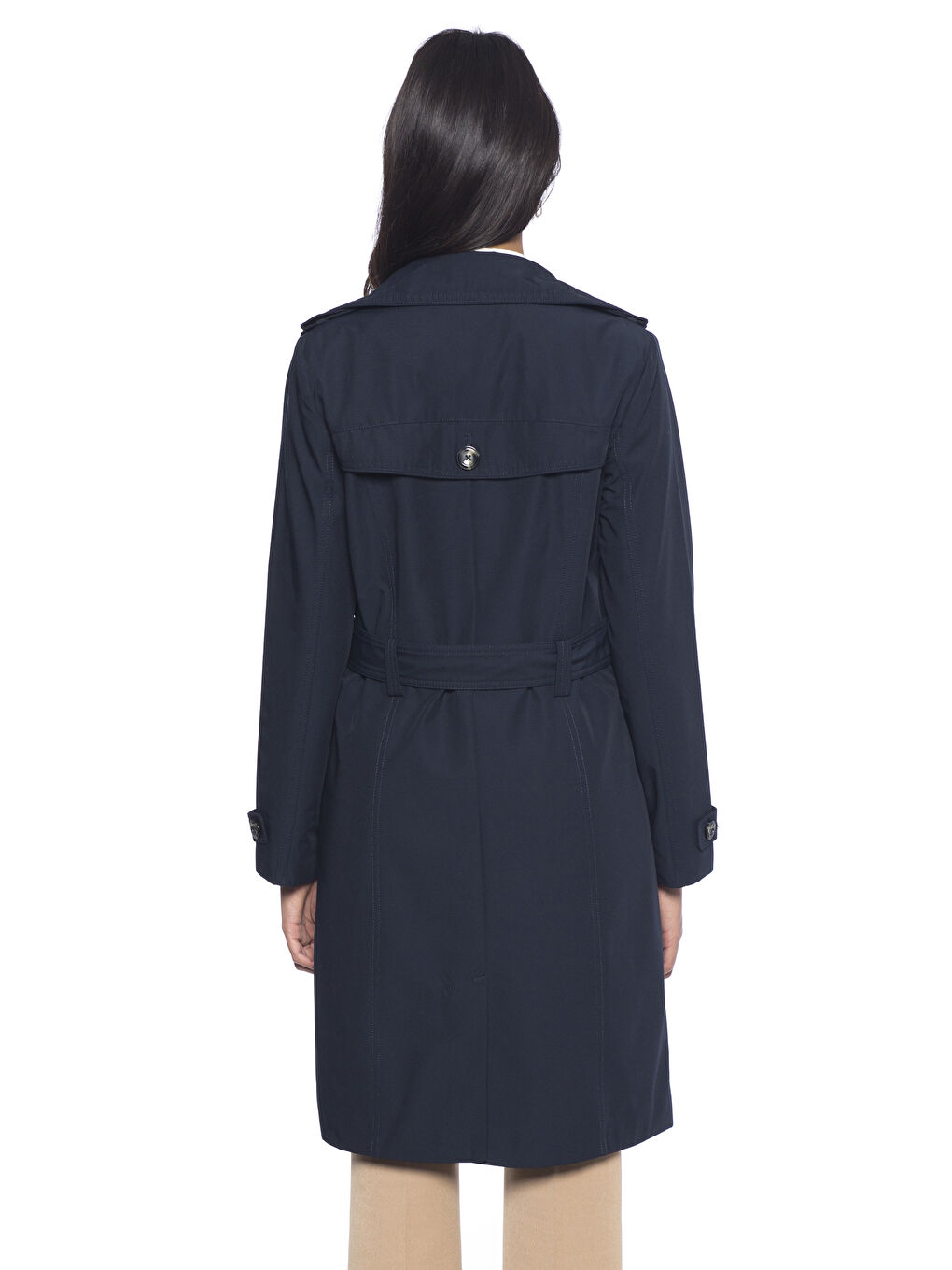 Koyu Lacivert Trençkot-1