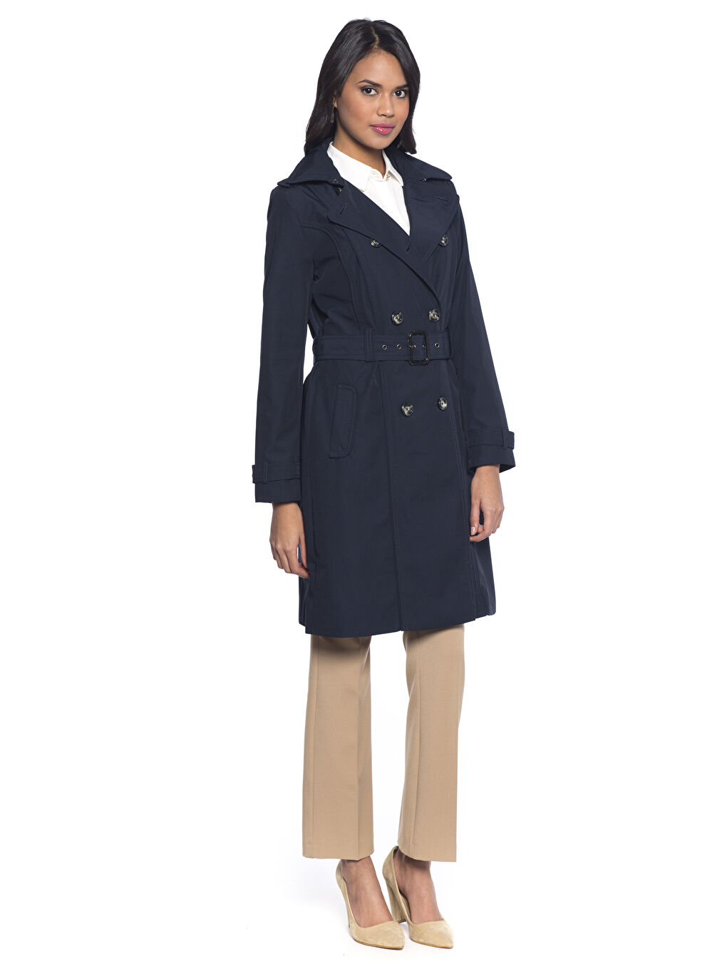 Koyu Lacivert Trençkot-2