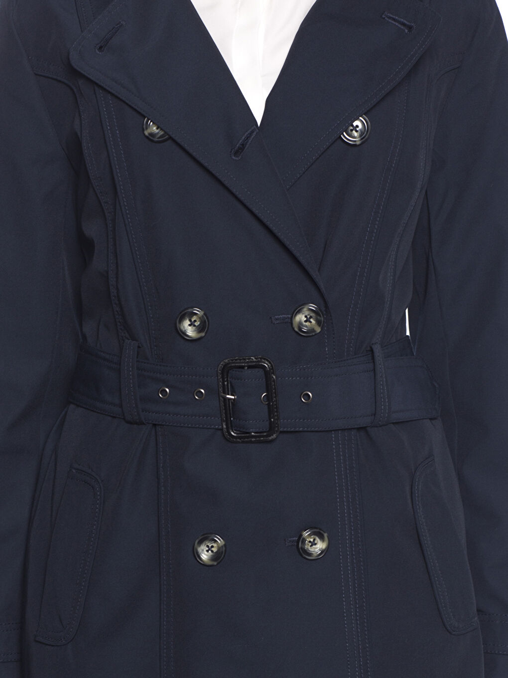 Koyu Lacivert Trençkot-3