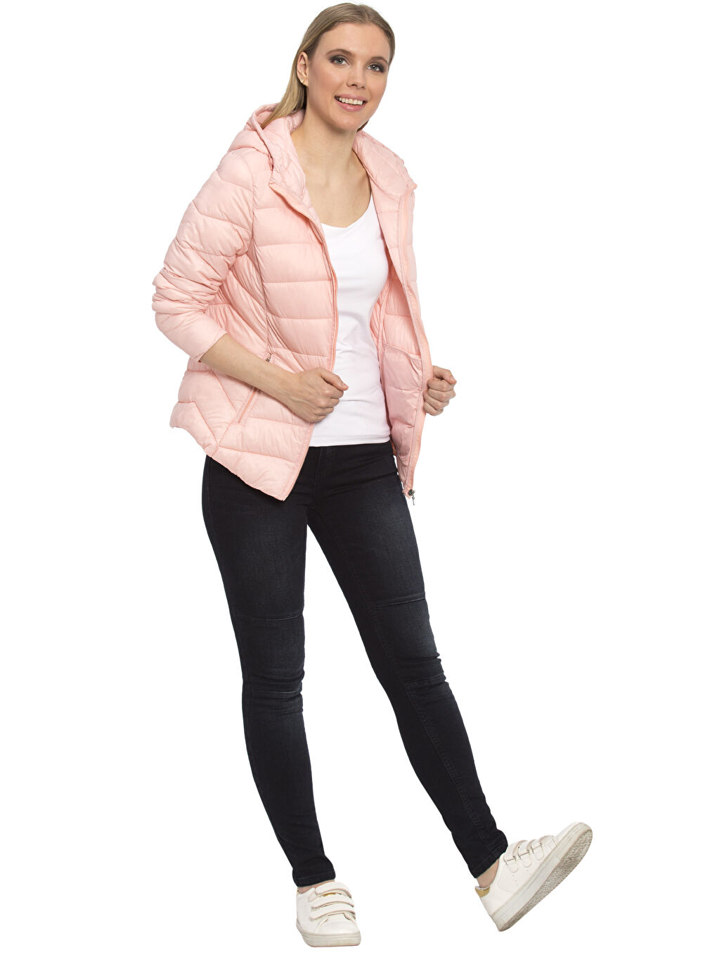 Woman PINK Puffer Coat-3