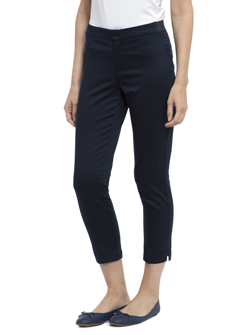 Lacivert Yüksek Bel Regular Fit Kadın Pantolon-1