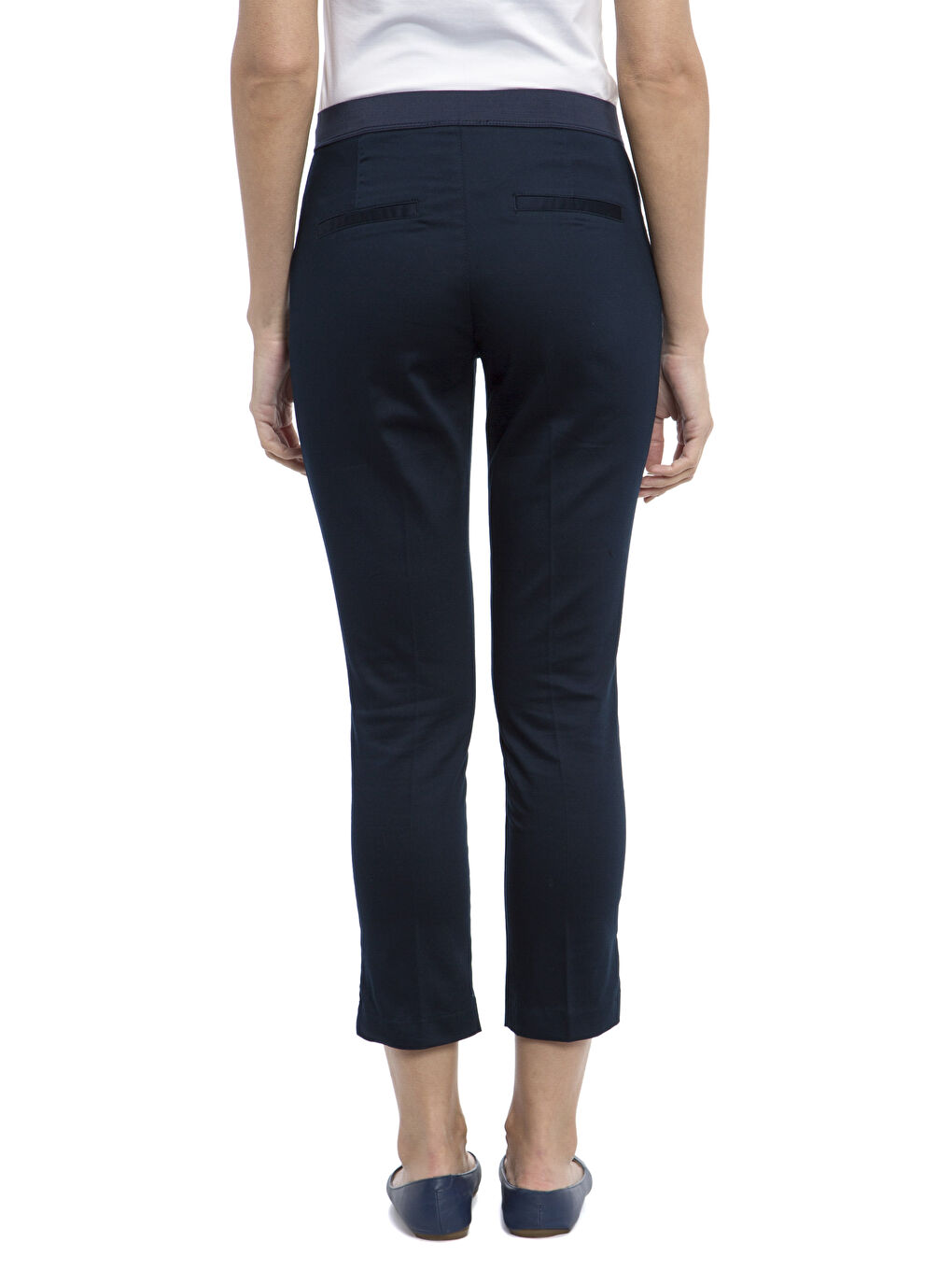 Lacivert Yüksek Bel Regular Fit Kadın Pantolon-2