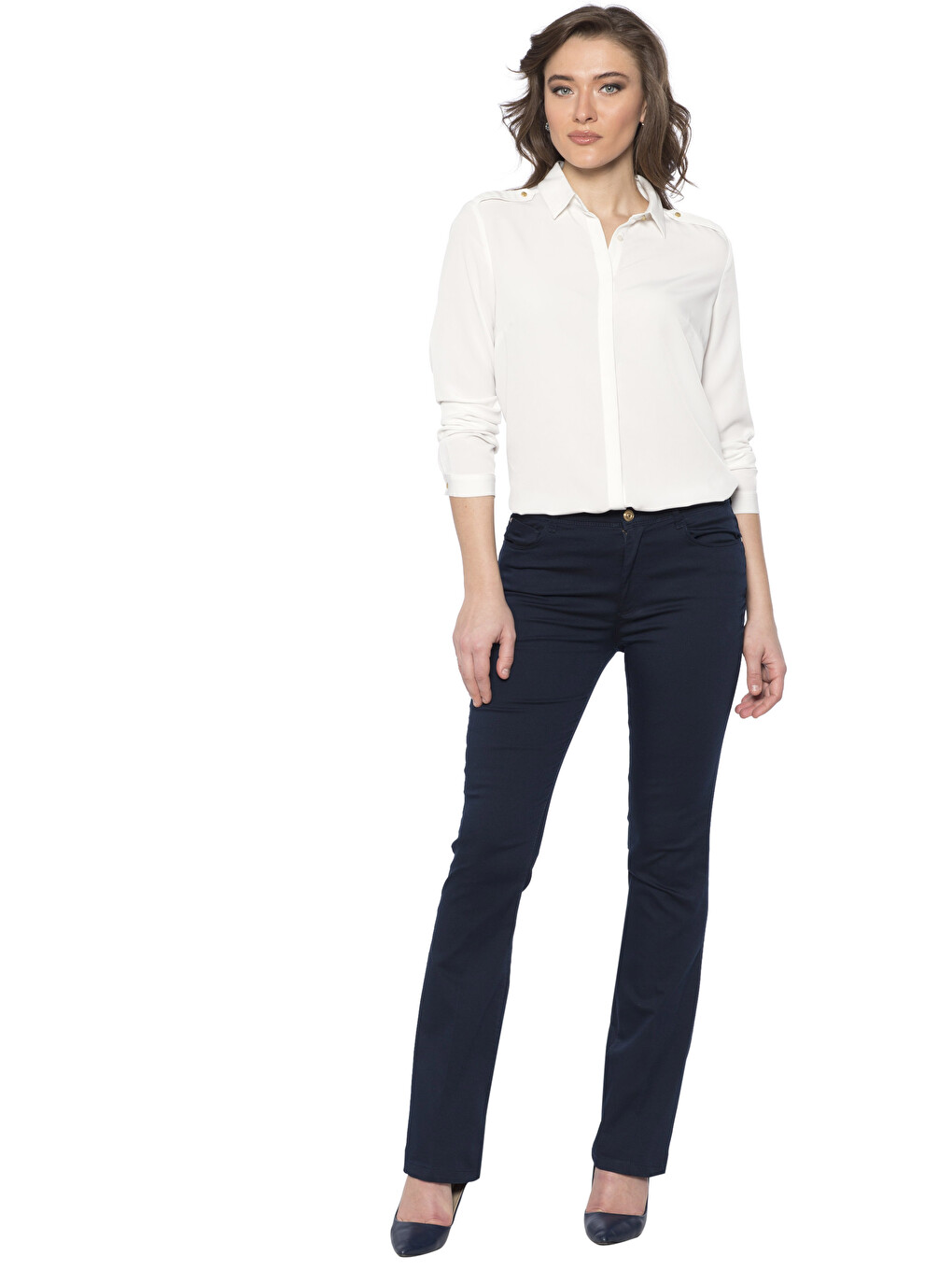 Woman Navy Trousers-2