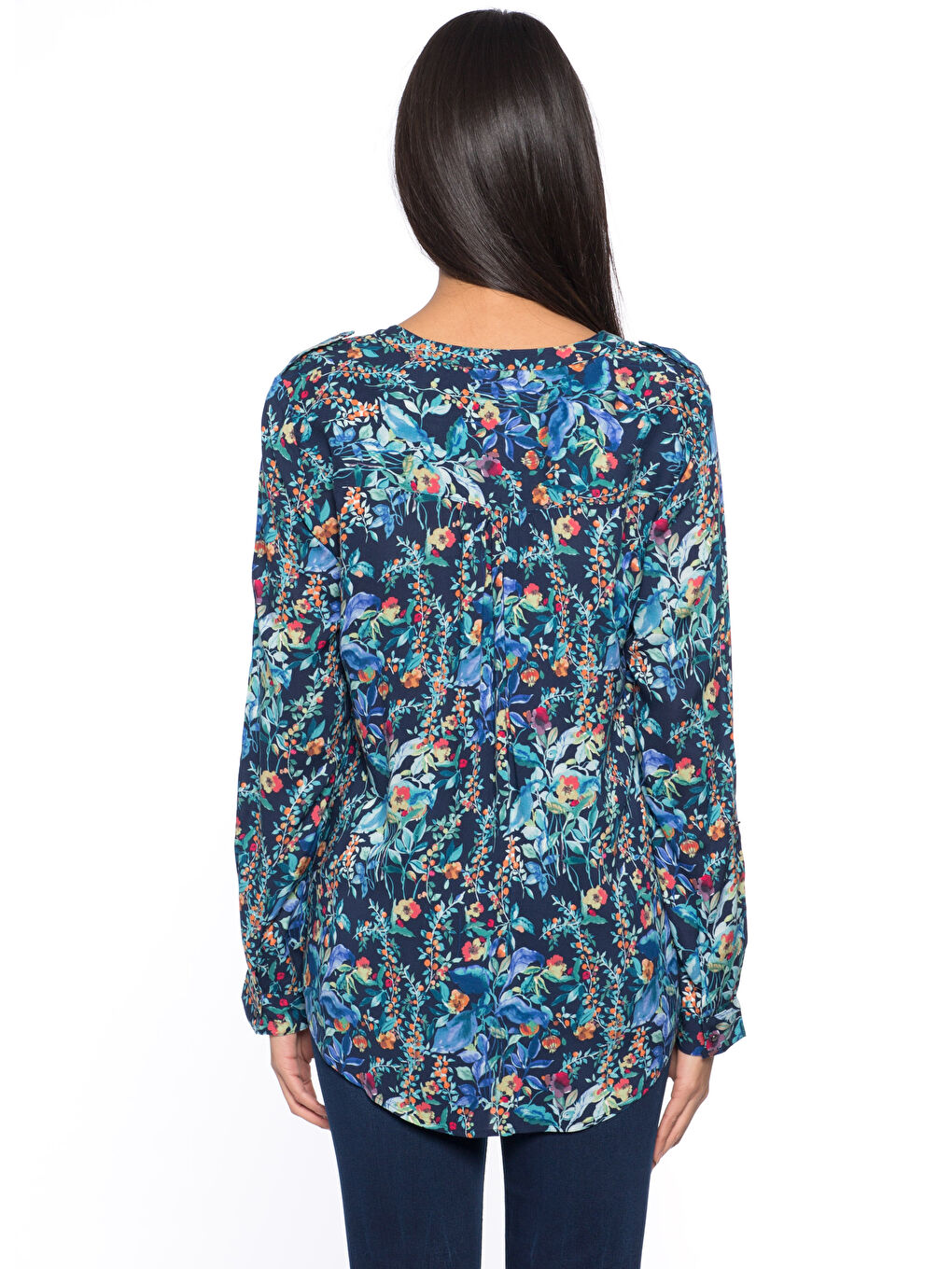 Yeşil Baskılı Bluz-1