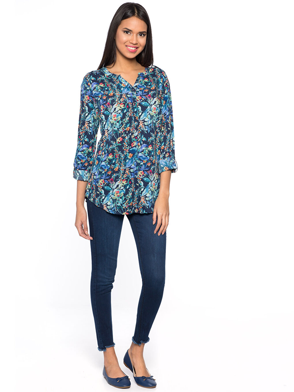 Yeşil Baskılı Bluz-2