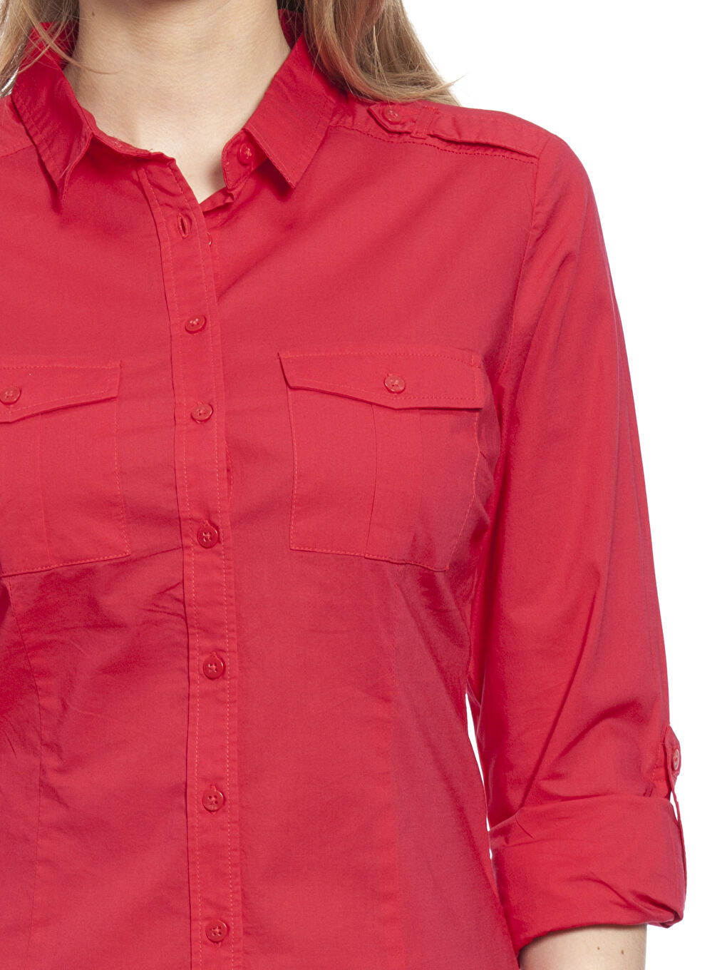 Žena CRVENA Košulja-3