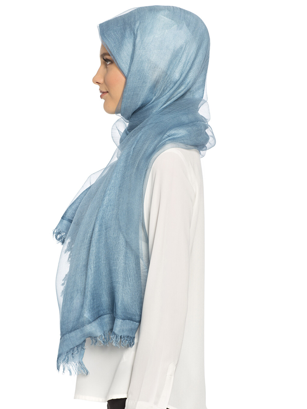 Grande écharpe Bleu Femme-1