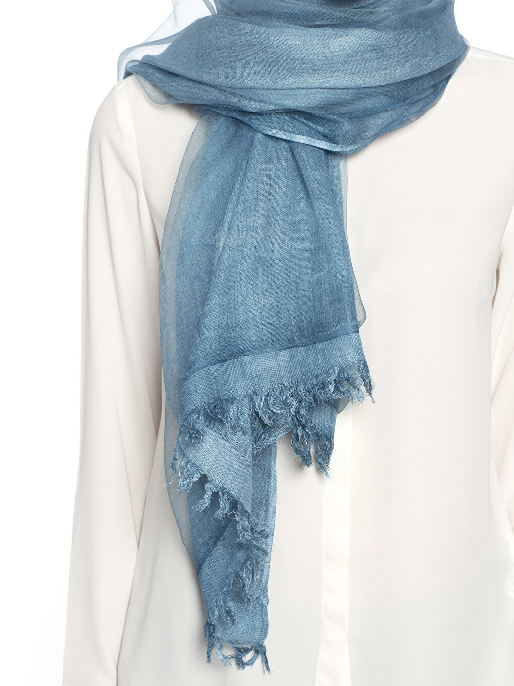 Grande écharpe Bleu Femme-2