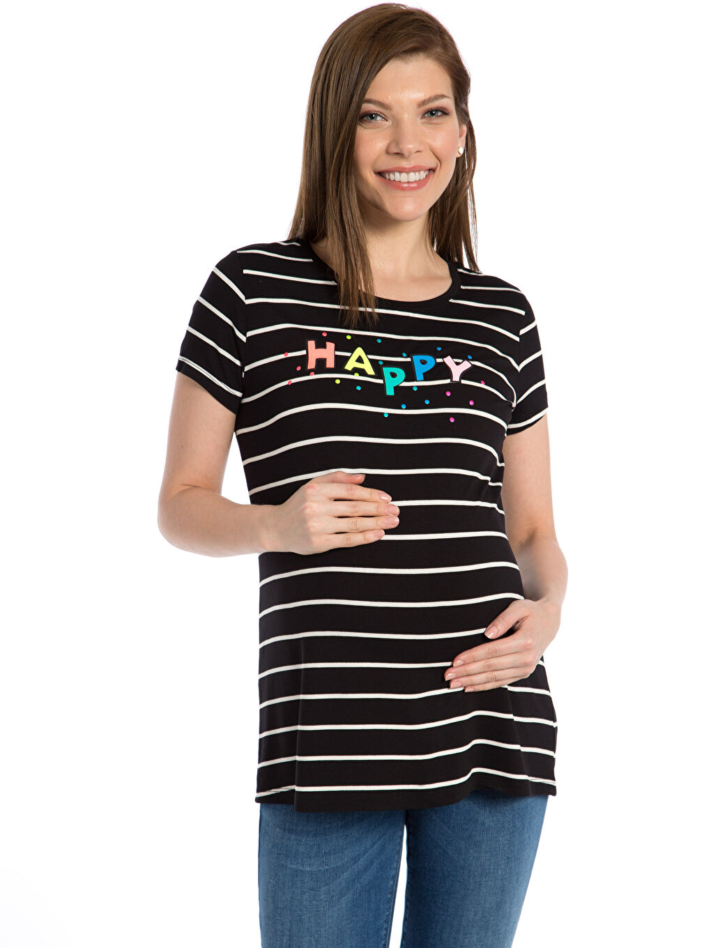 Lacivert-Bordo-Ekru Tişört