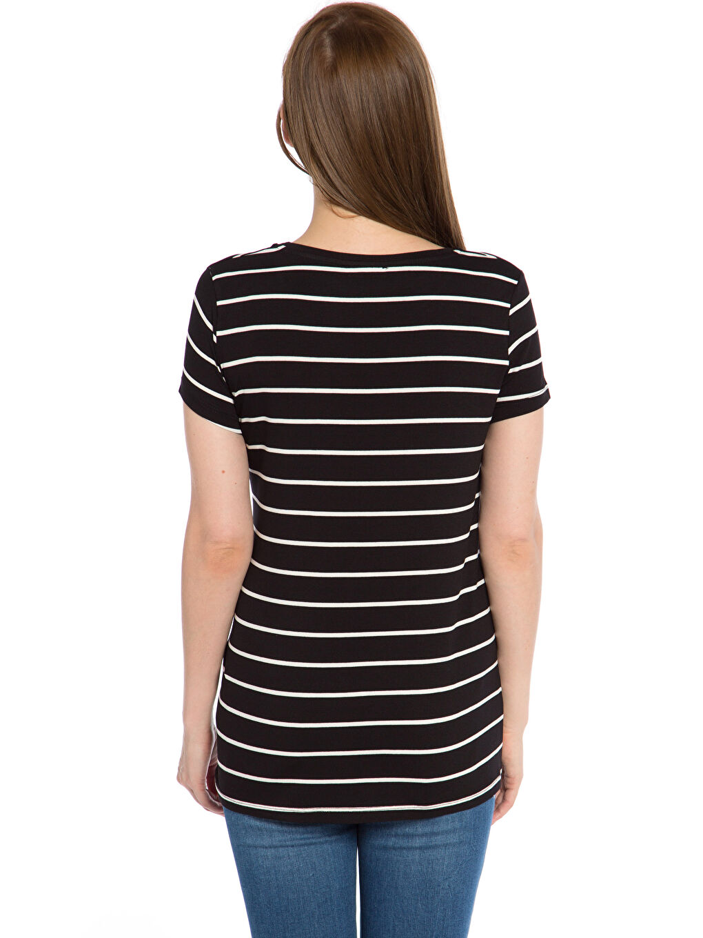 Lacivert-Bordo-Ekru Tişört-1