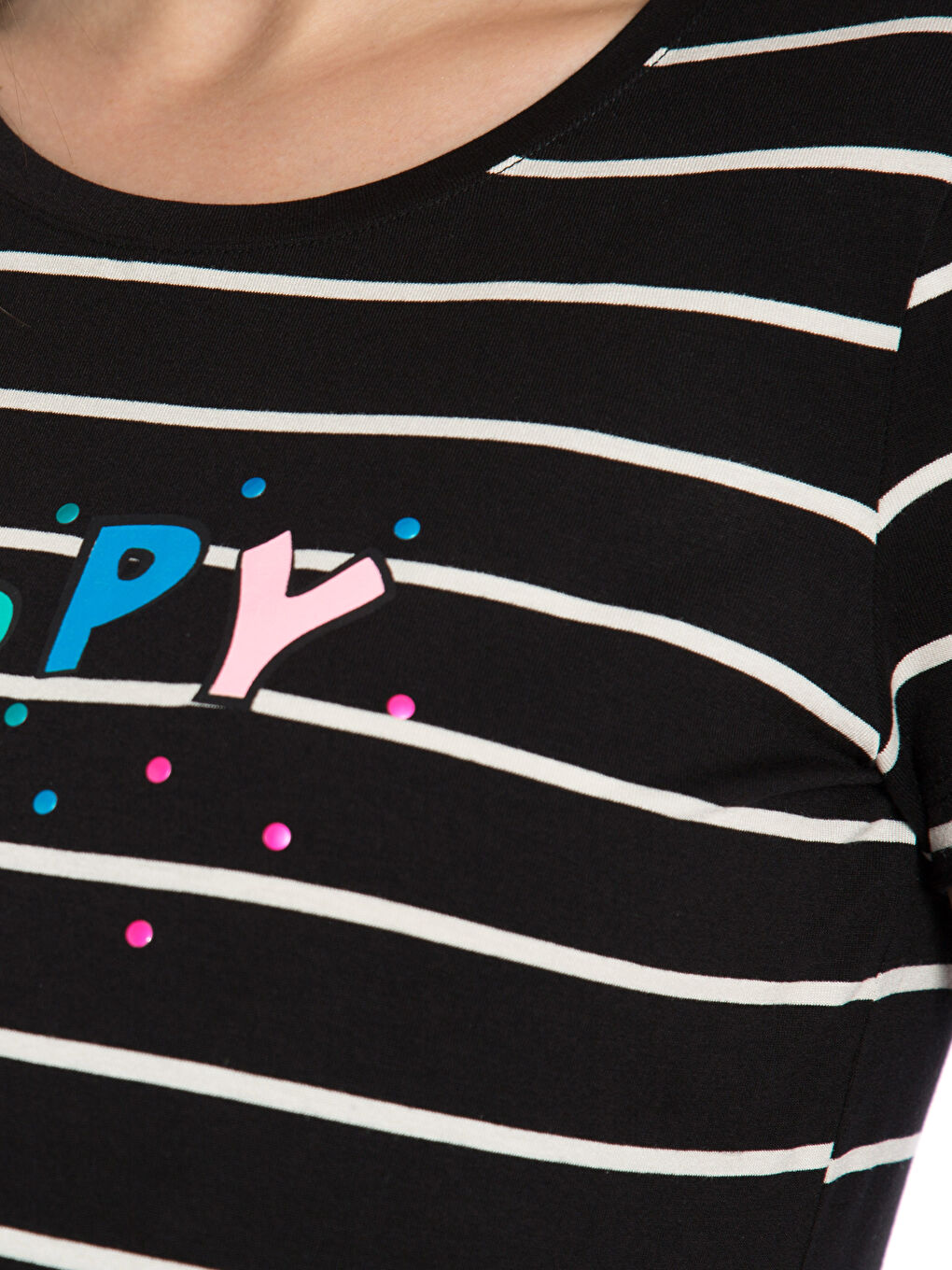 Lacivert-Bordo-Ekru Tişört-3