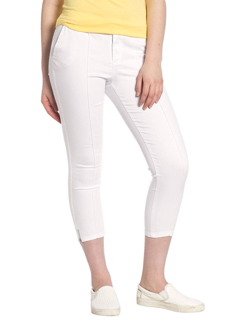 Pantalon Capri BLANC Femme