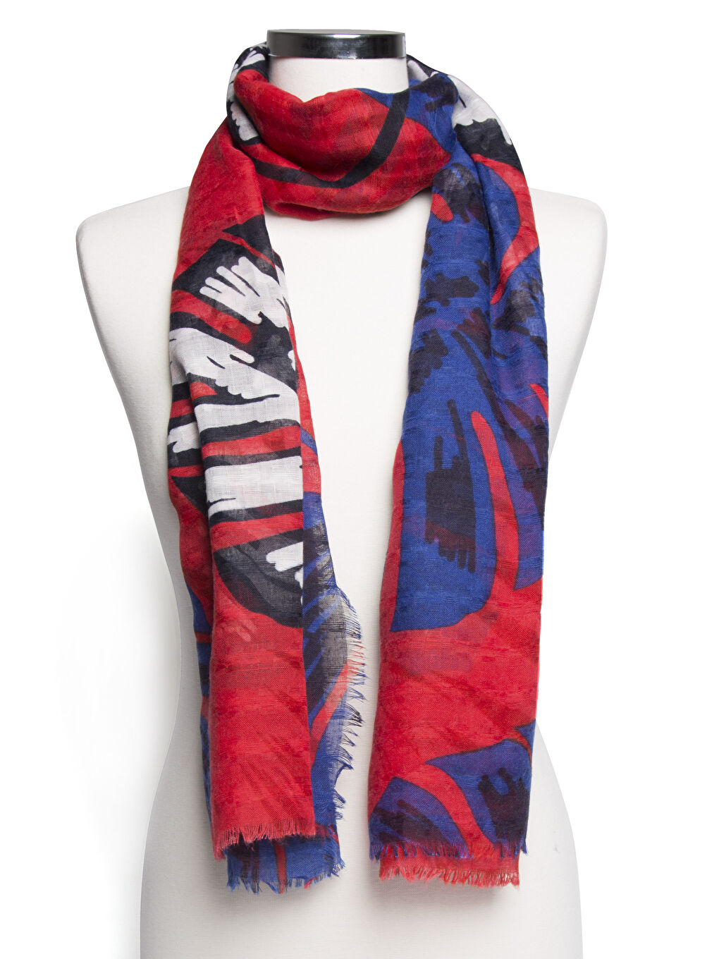 Grande écharpe BLEU Femme-1