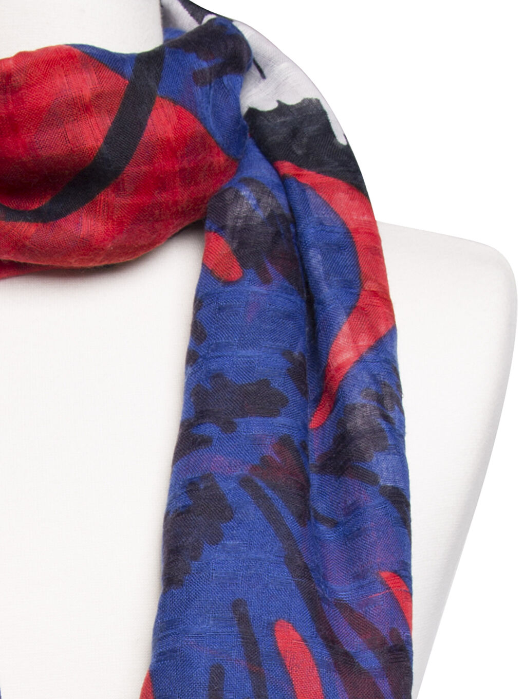 Grande écharpe BLEU Femme-2