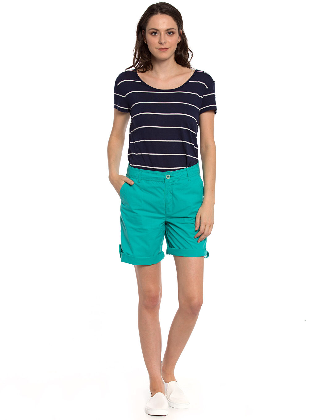 Turkuaz Nane Yeşili Şort-2