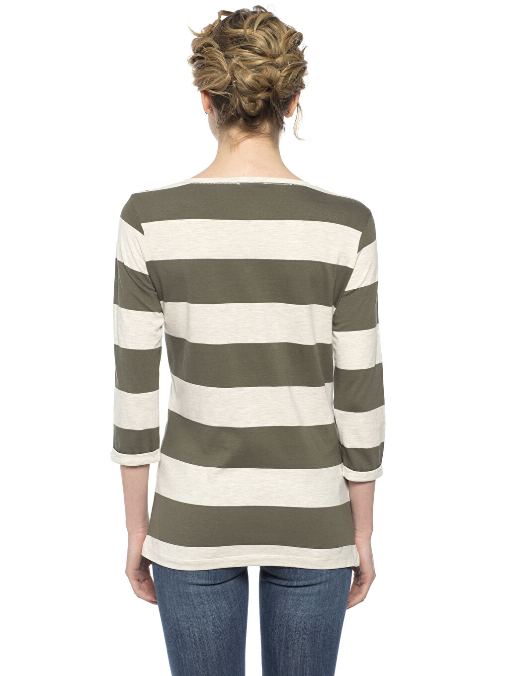 Beyaz-Açık Gri-Lila Tişört-1