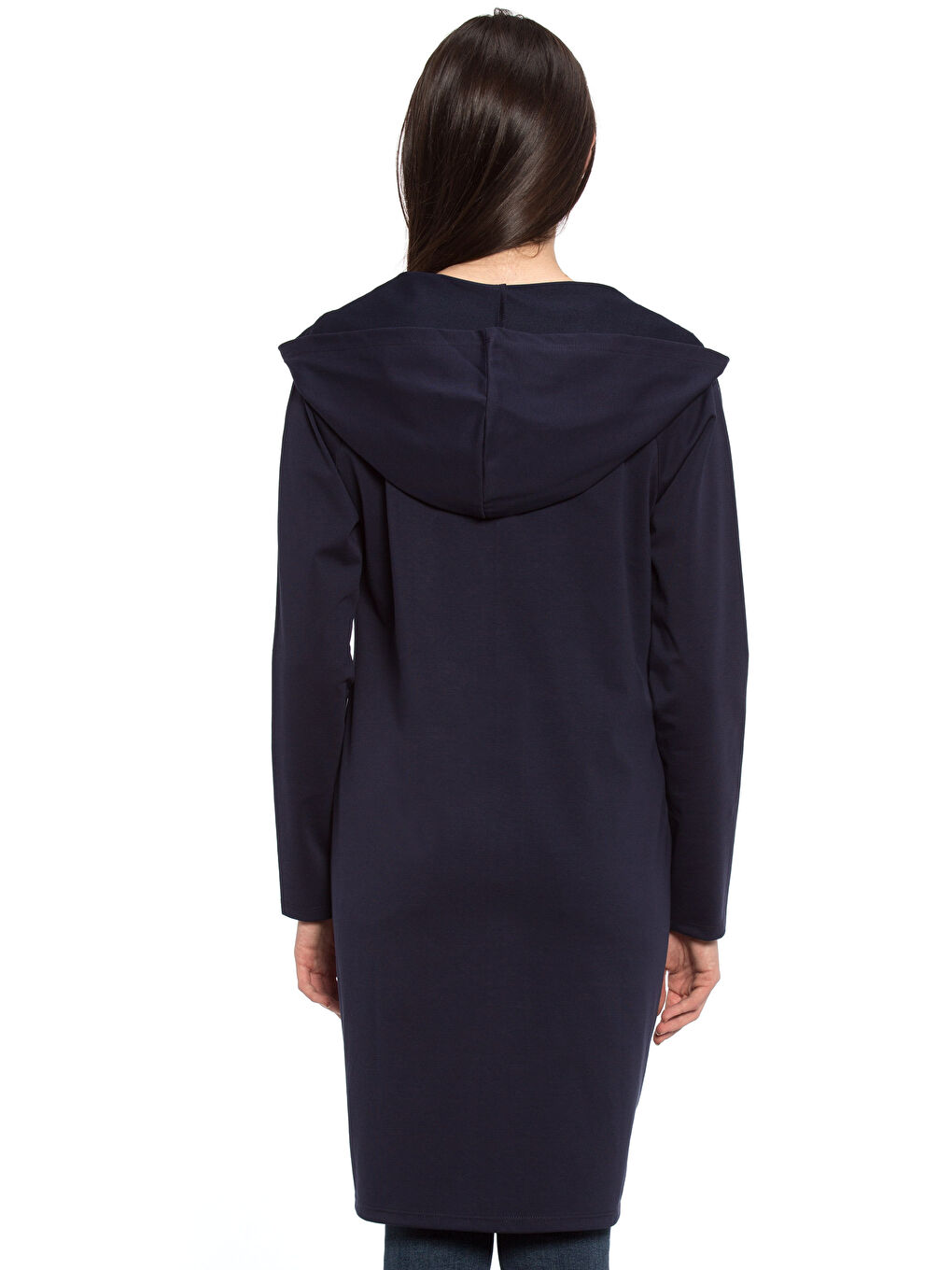 Lacivert Kapüşonlu İnce Hırka-1