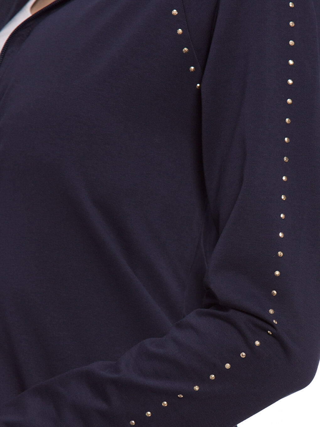 Lacivert Kapüşonlu İnce Hırka-3