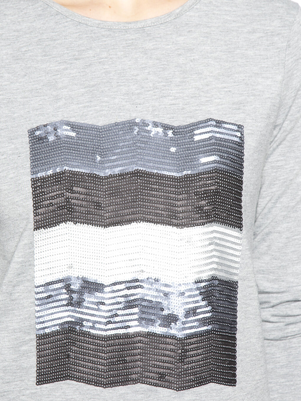 Gri Melanj Tişört-3