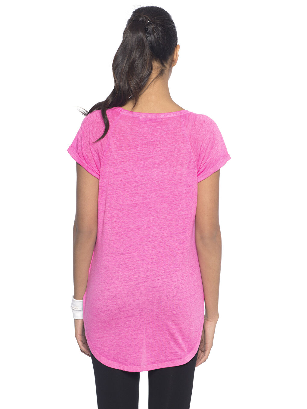 Neon Pembe Spor Tişört-2