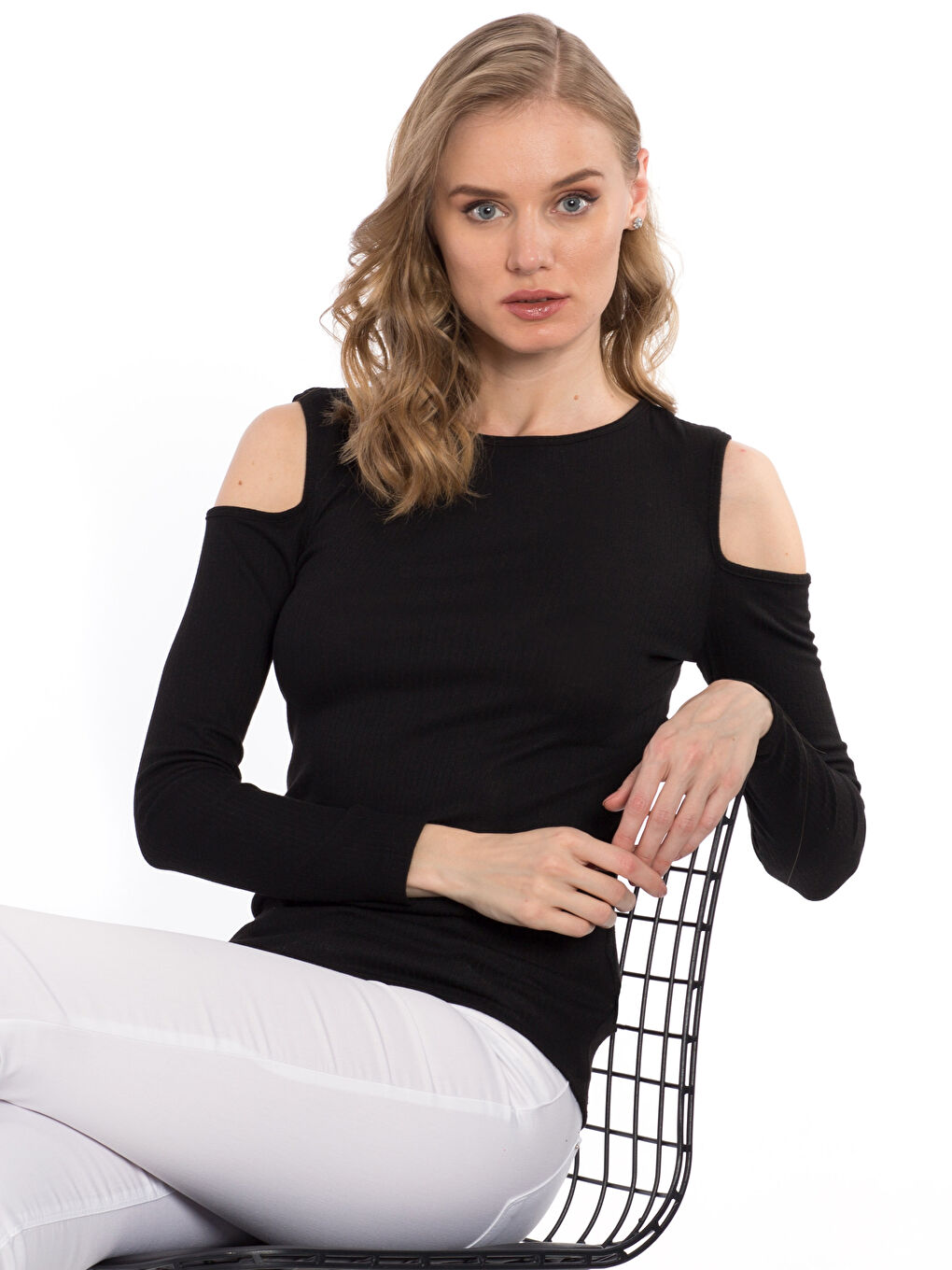 LCW Vision Woman BLACK T-Shirt -7Y9743Z8-CVL
