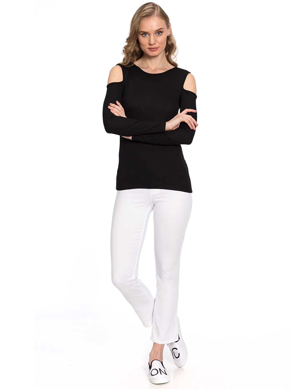 LCW Vision Woman BLACK T-Shirt -7Y9743Z8-CVL