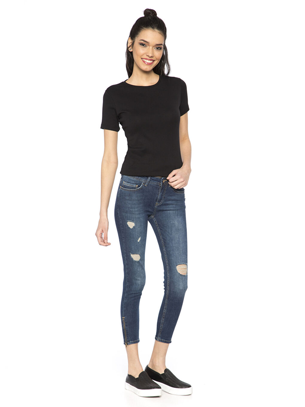 Orta İndigo Rodeo Jean Pantolon-2