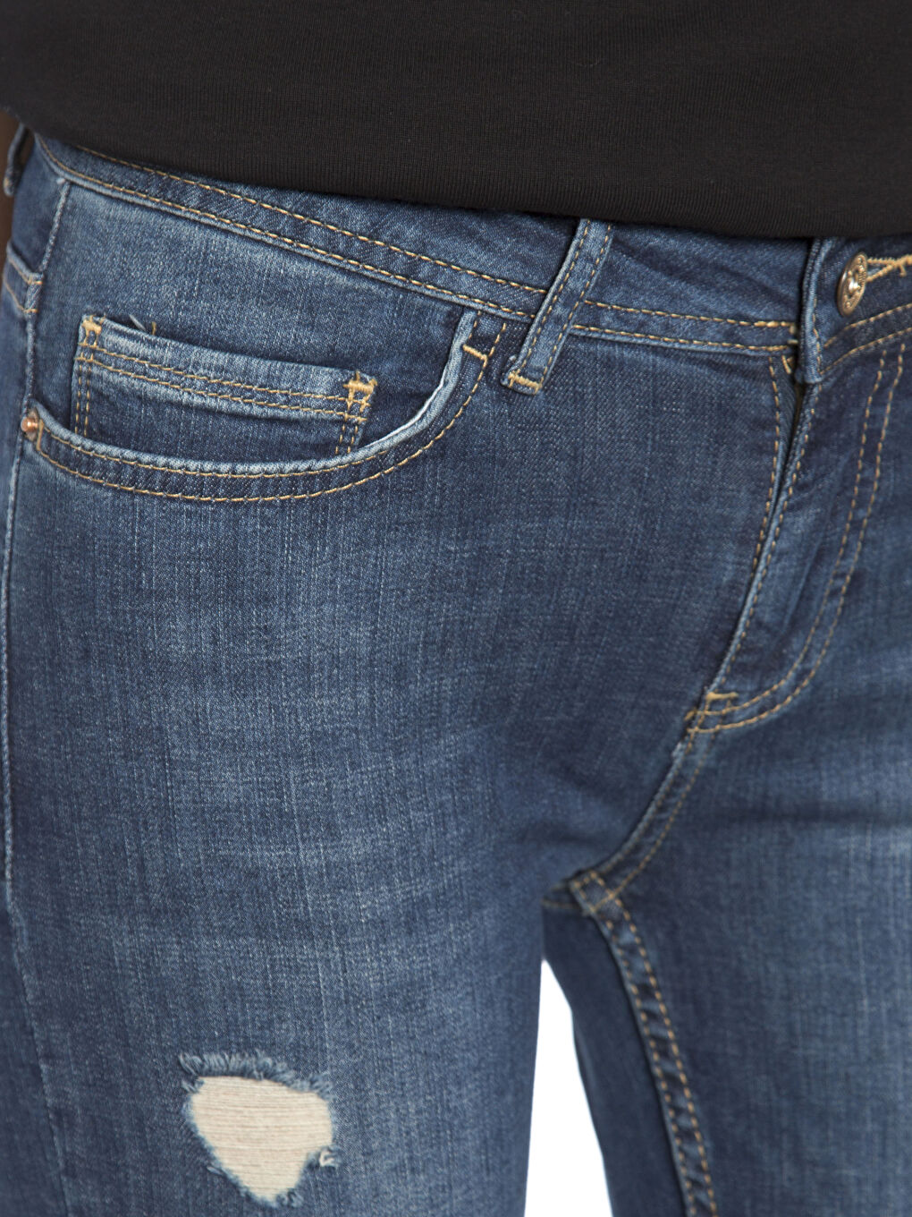 Orta İndigo Rodeo Jean Pantolon-3