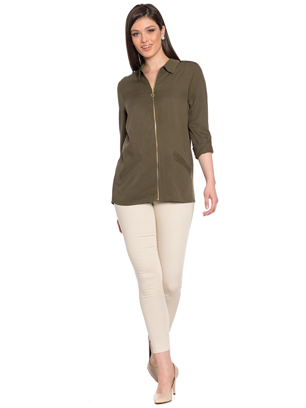 Tunique Kaki Femme-2