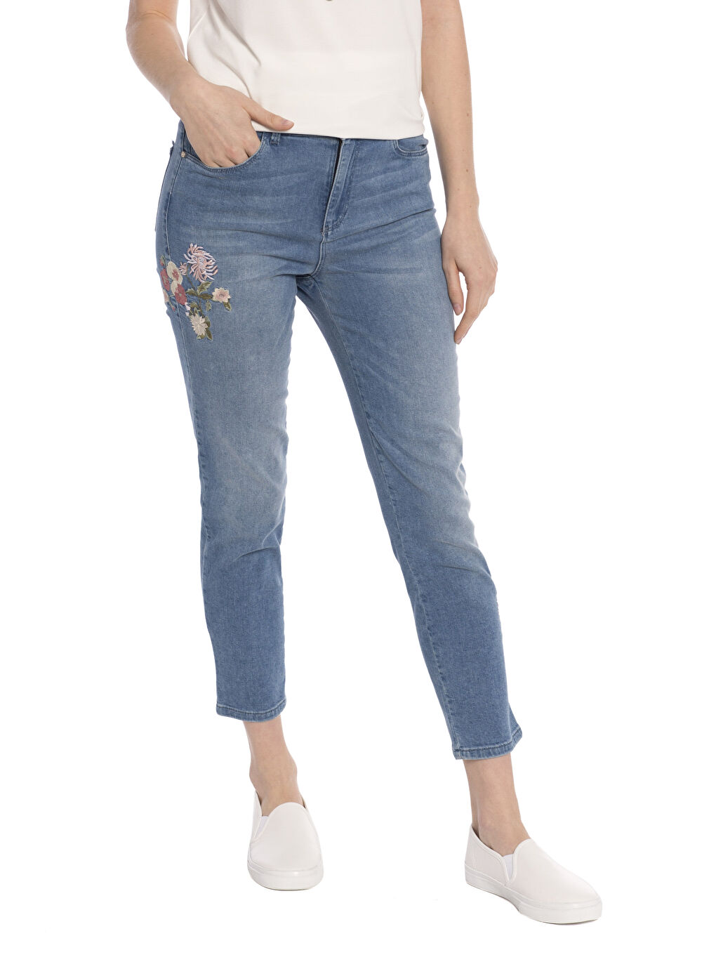 Açık İndigo Rodeo Jean Pantolon-1