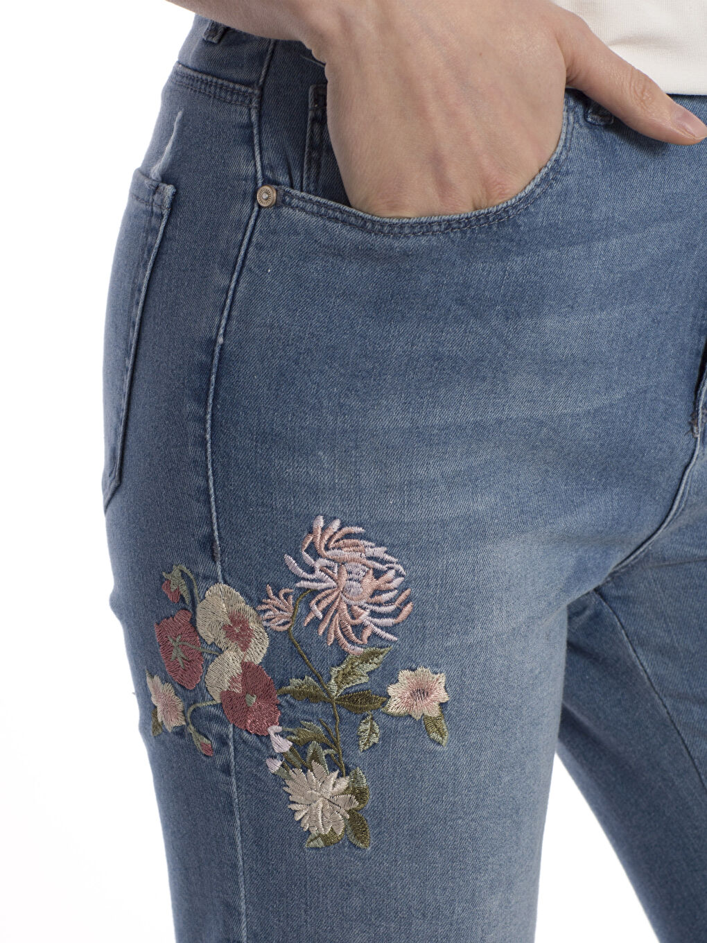 Açık İndigo Rodeo Jean Pantolon-3