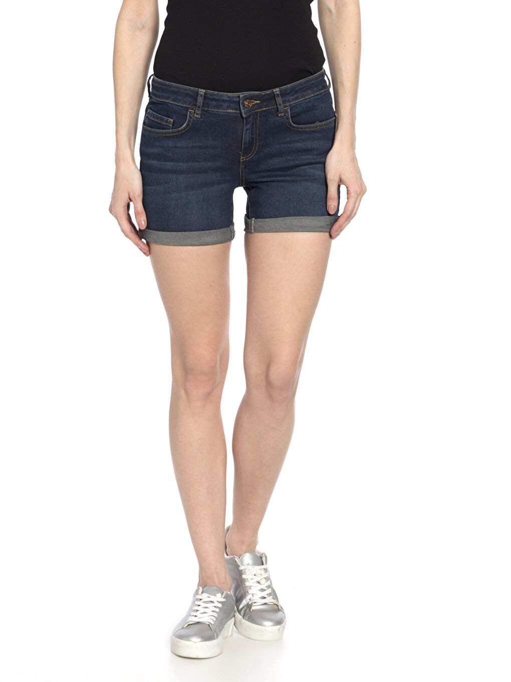 İndigo Koyu Rodeo Jean Şort