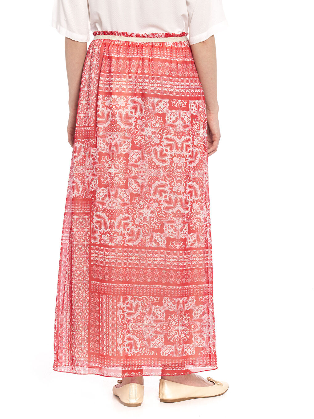 Kırmızı Baskılı Etek-1