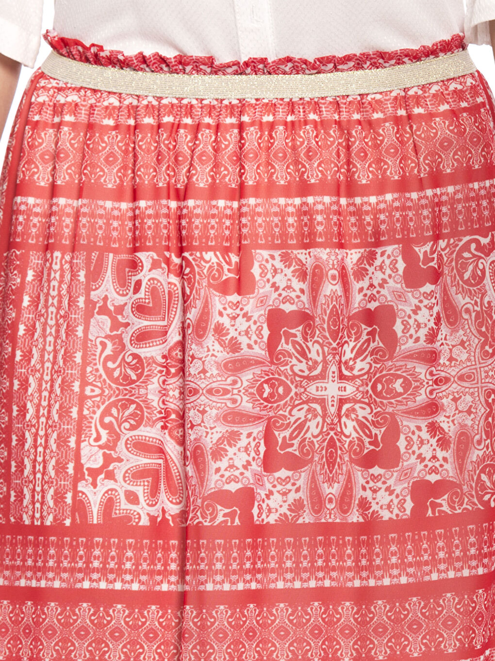 Kırmızı Baskılı Etek-3