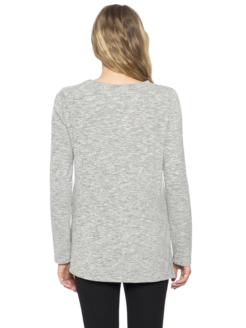 Gri Melanj Tişört-1