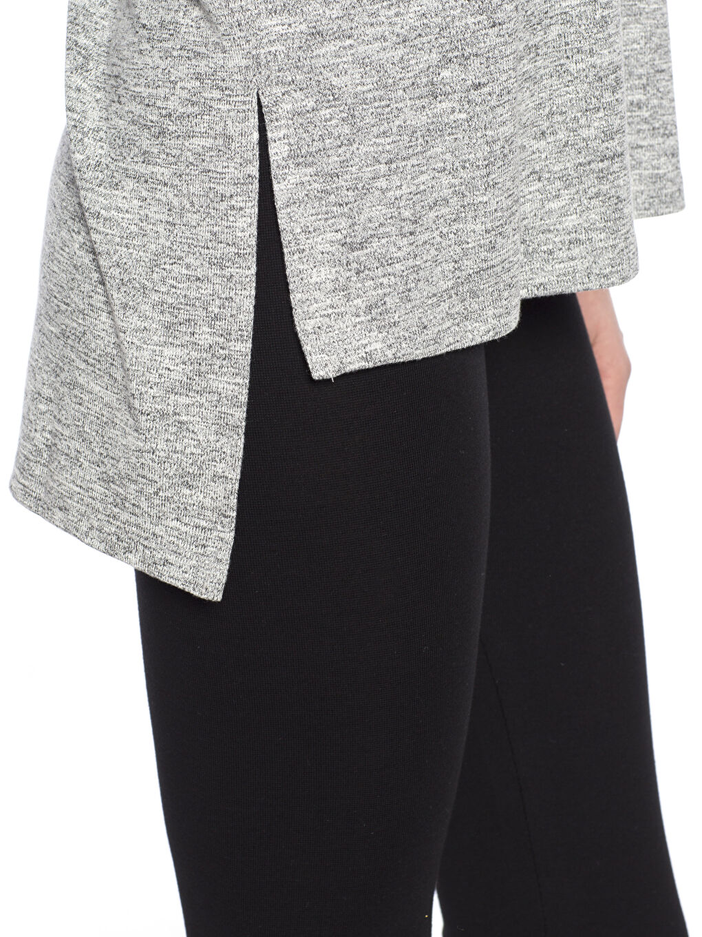 Gri Melanj Tişört-3