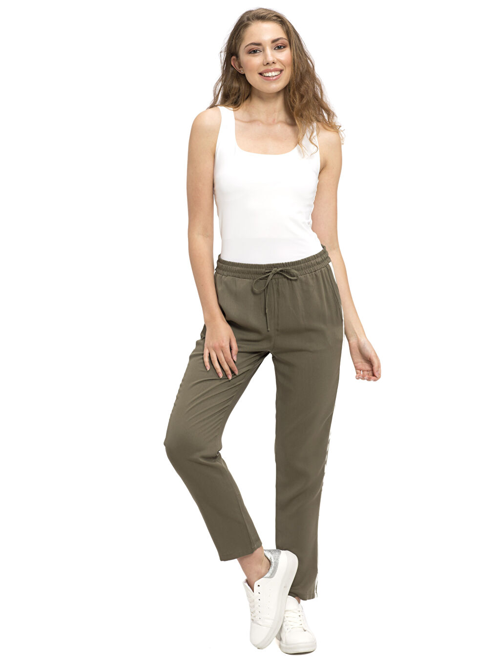 LCW Vision Woman KHAKI Trousers -7YI059Z8-E7P