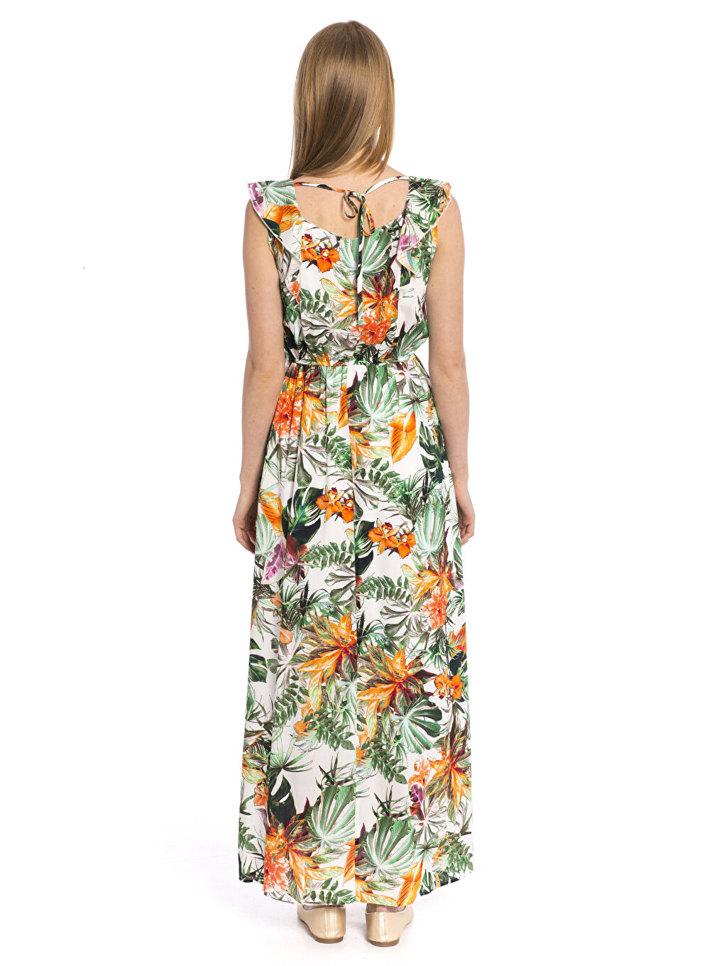 فستان اخضر نساء-1