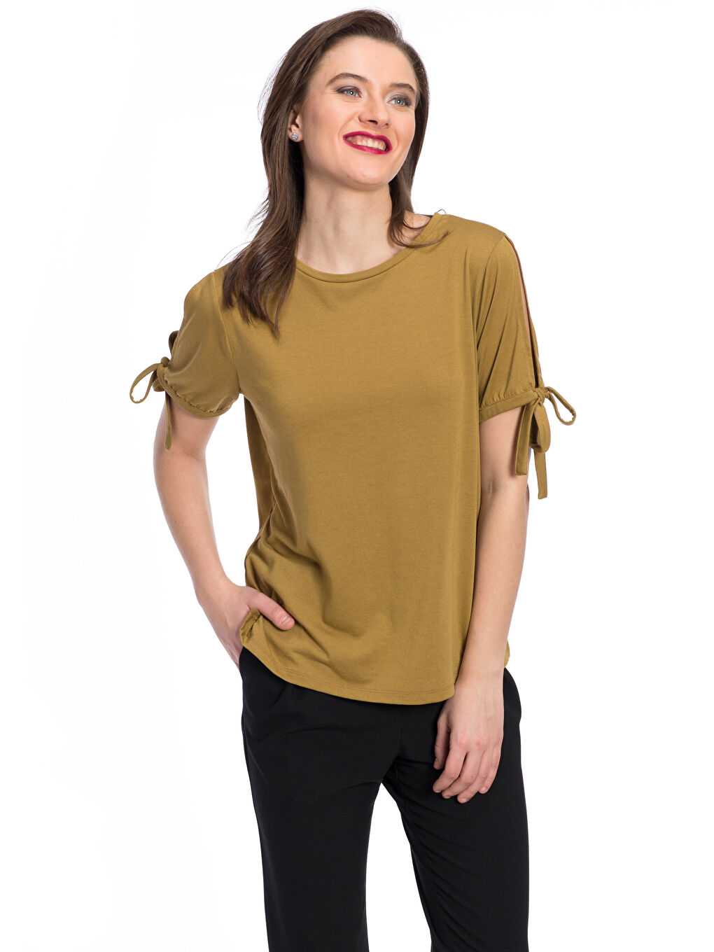 Zeytin Yeşili Tişört-1