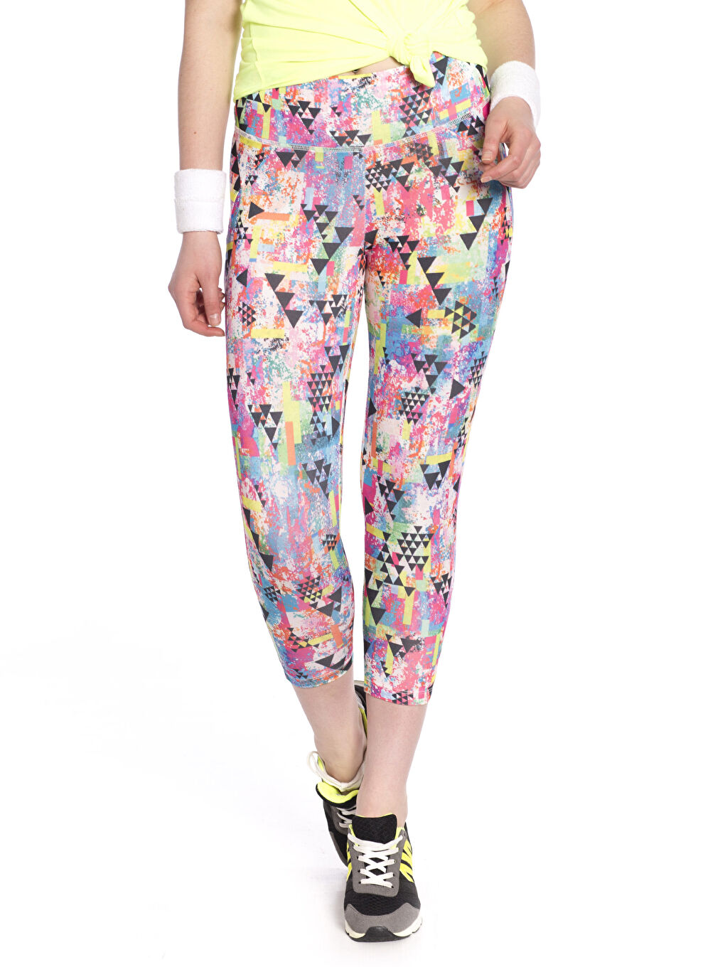 Turuncu Baskılı Spor Tayt